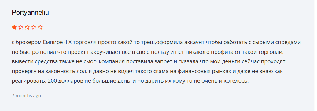 Empire FX развод