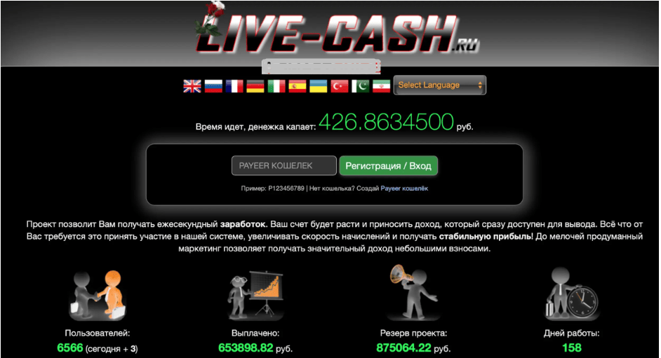 Live Cash проверка