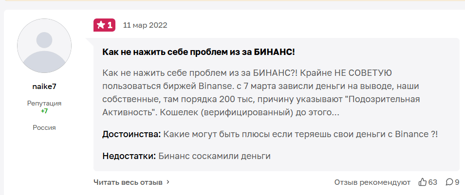 Binance проблемы