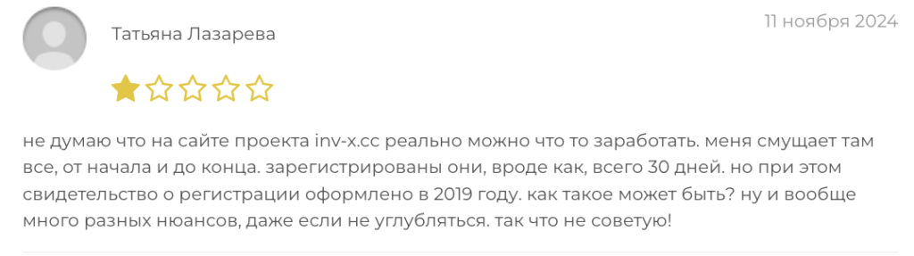 Inv X отзывы людей