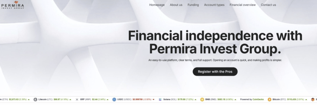 страница сайта Permira Invest Group