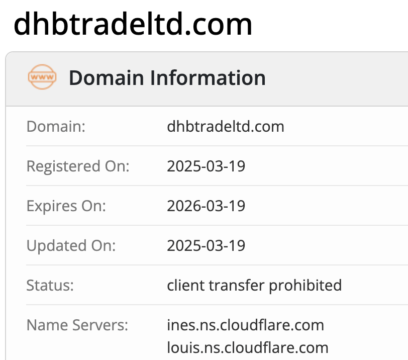 домен  DHB Trade Limited